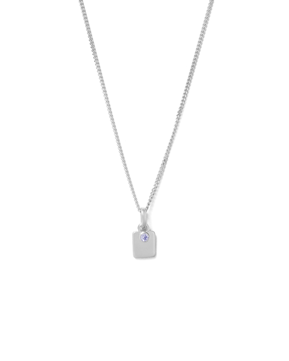 ENGRAVABLE BIRTHSTONE NECKLACE STERLING SILVER KIRSTIN ASH Australia