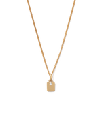 ENGRAVABLE BIRTHSTONE NECKLACE (18K GOLD VERMEIL) ARPIL