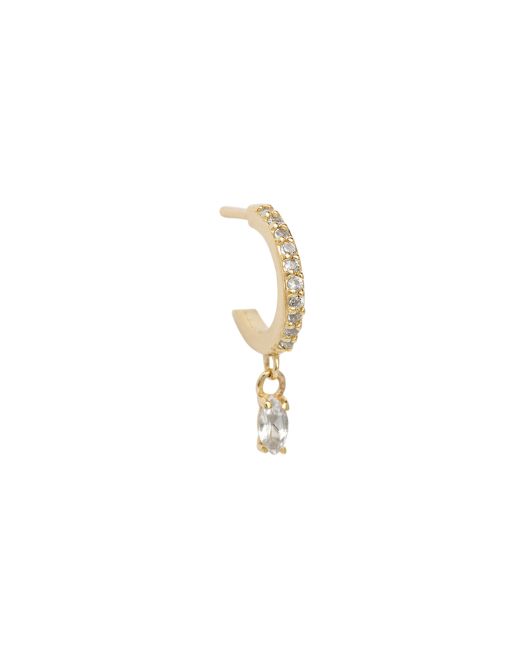 ETERNITY DROP HOOPS (GOLD) IMAGE 7