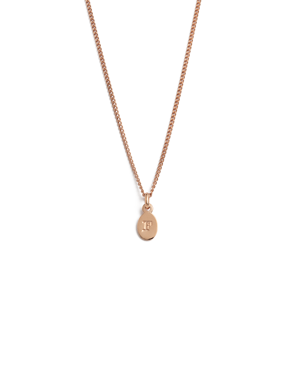 INITIAL NECKLACE A-Z (18K ROSE GOLD VERMEIL)