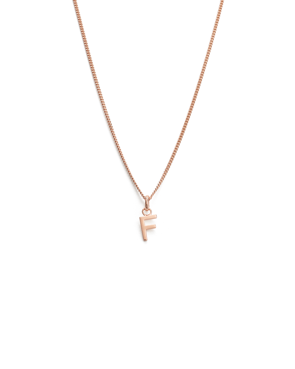 OUTLINE INITIAL NECKLACE A Z 18K ROSE GOLD VERMEIL KIRSTIN ASH Australia