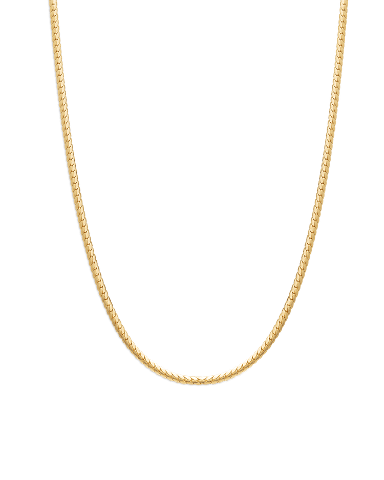 FOLD CHAIN NECKLACE (18K GOLD PLATED) - IMAGE 1