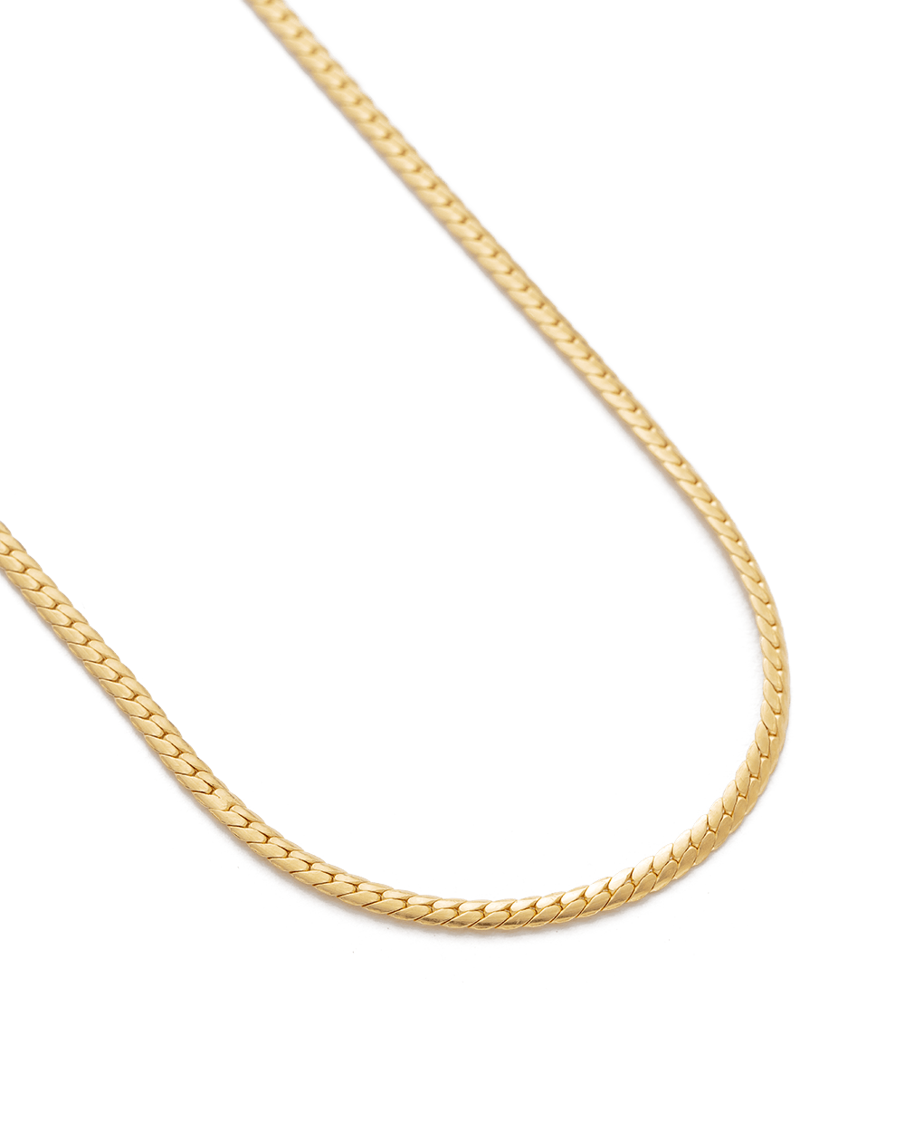 FOLD CHAIN NECKLACE (18K GOLD PLATED) - IMAGE 7