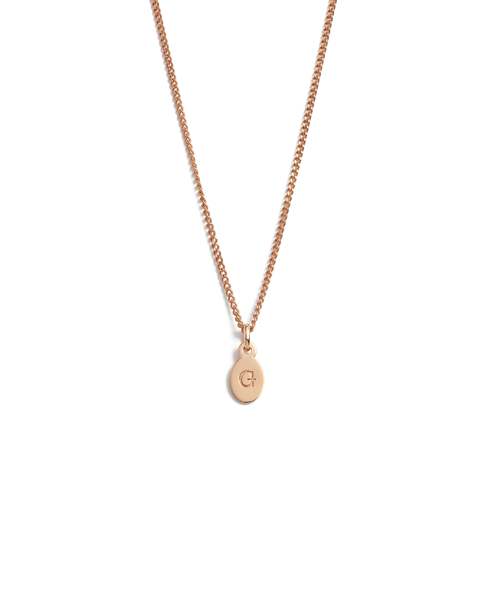 INITIAL NECKLACE A-Z (18K ROSE GOLD VERMEIL)