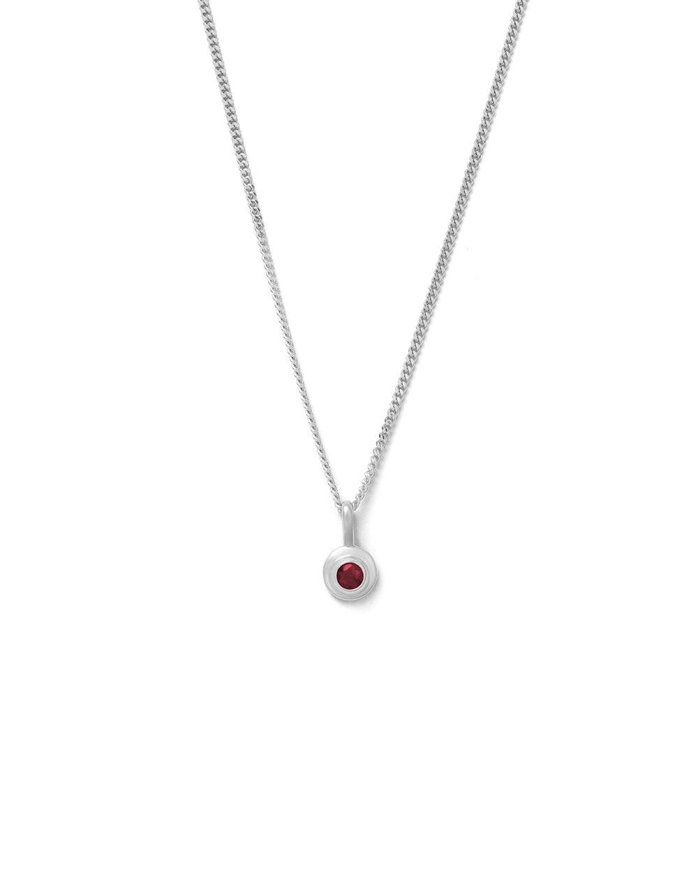 Natural Red Garnet Marquise Shape Gemstone Necklace in 14k Gold