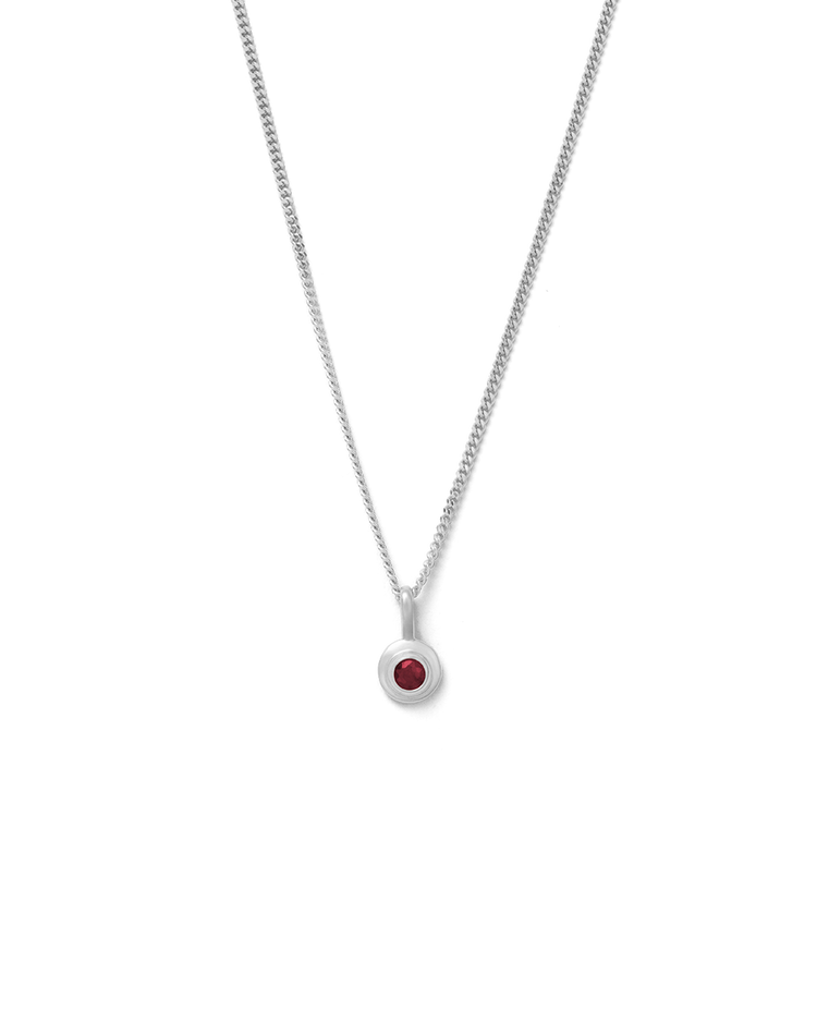 BIRTHSTONE NECKLACE (STERLING SILVER)