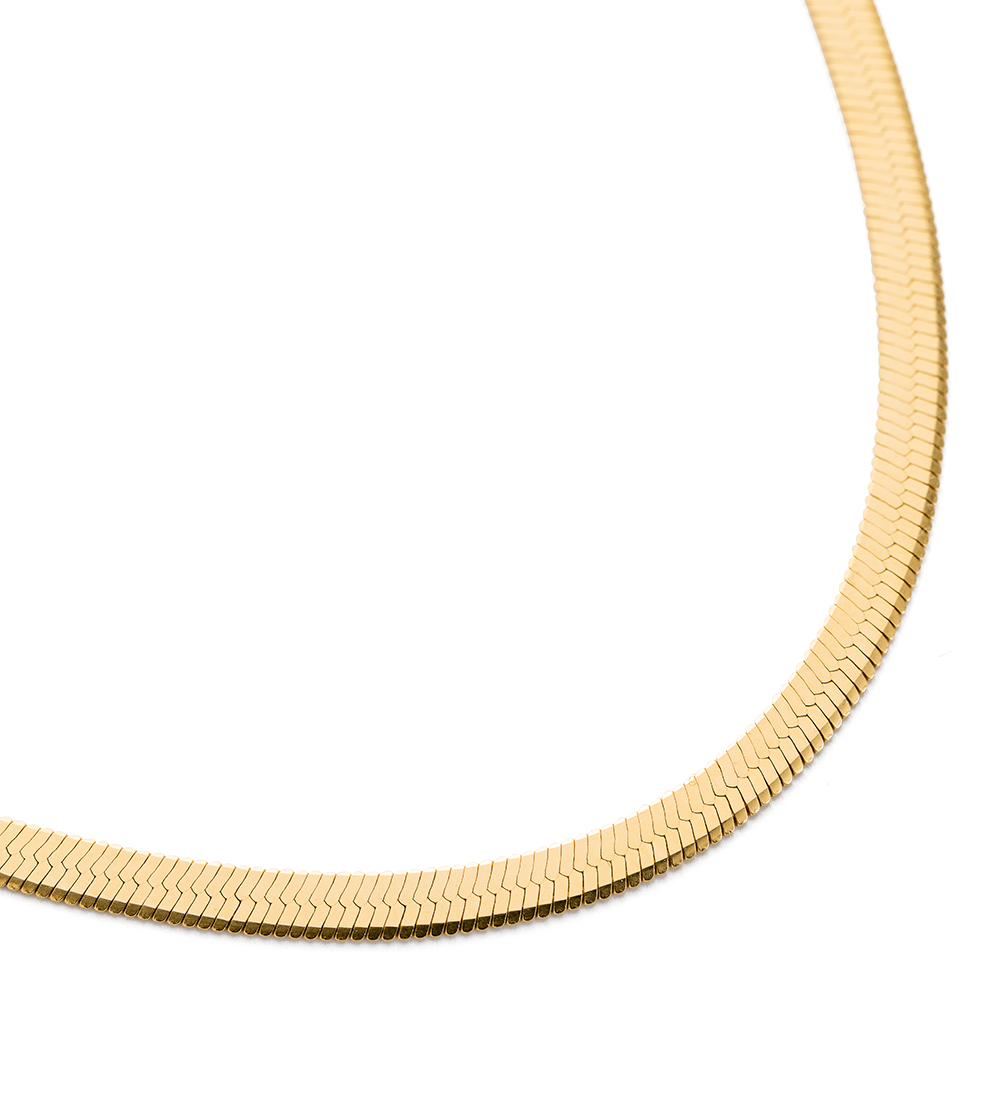Herringbone gold sales chain 18k