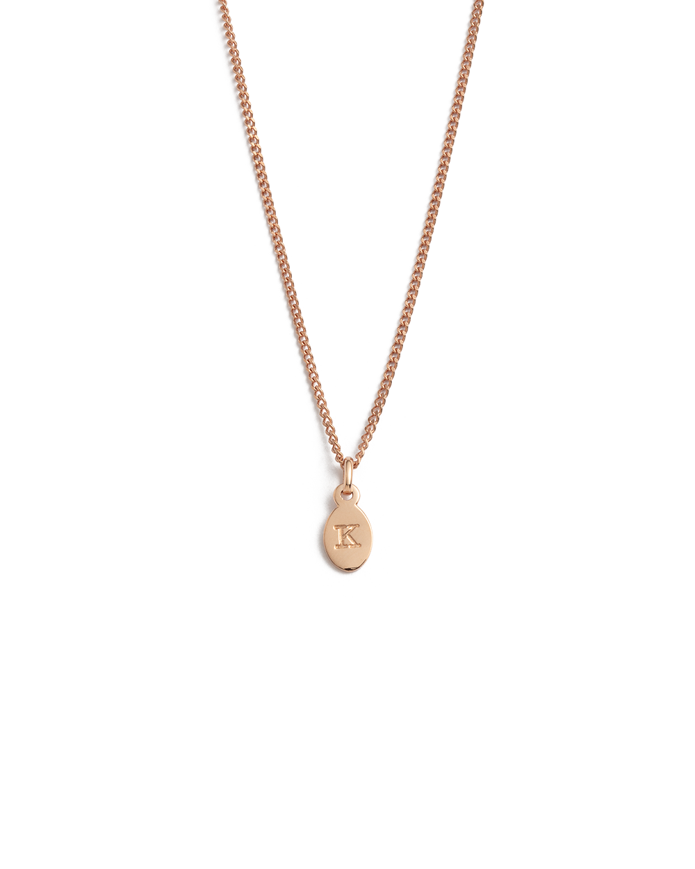 INITIAL NECKLACE A-Z (18K ROSE GOLD VERMEIL)