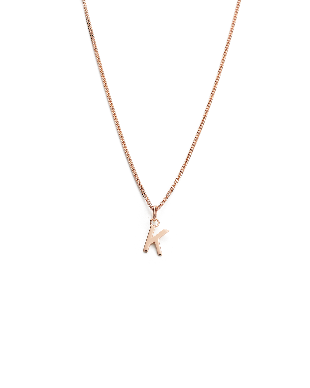 OUTLINE INITIAL NECKLACE A Z 18K ROSE GOLD VERMEIL KIRSTIN ASH Australia