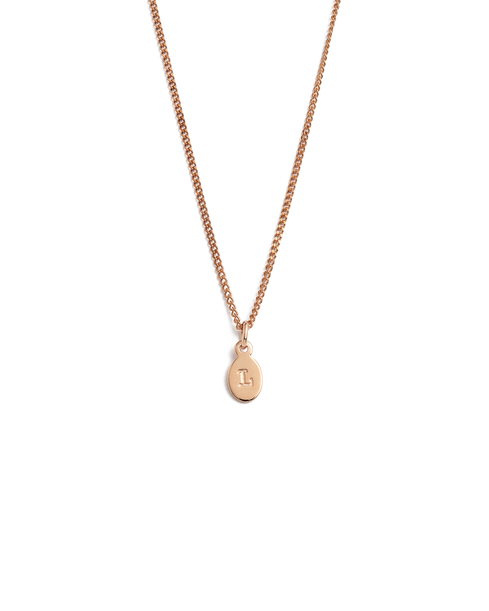 INITIAL NECKLACE A-Z (18K ROSE GOLD VERMEIL)