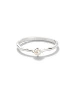MOON TIDE PEARL RING (STERLING SILVER) - IMAGE 1
