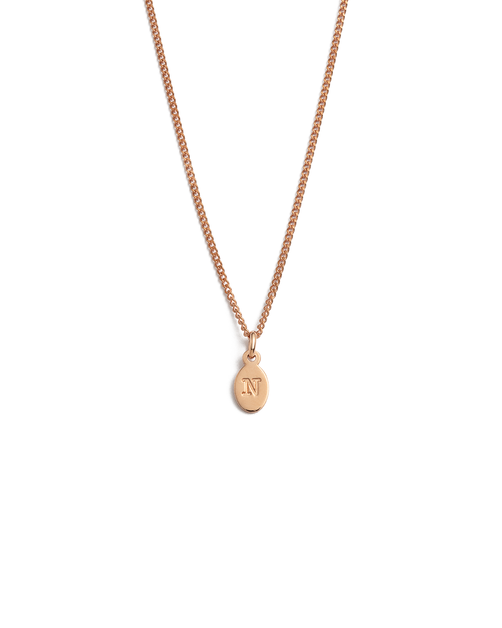 INITIAL NECKLACE A-Z (18K ROSE GOLD VERMEIL)