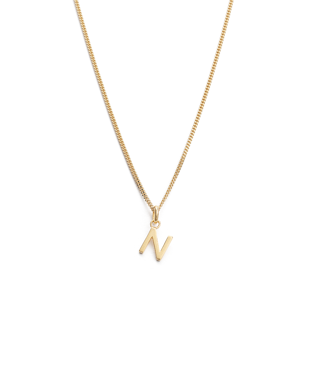 OUTLINE INITIAL NECKLACE A Z 18K GOLD VERMEIL KIRSTIN ASH