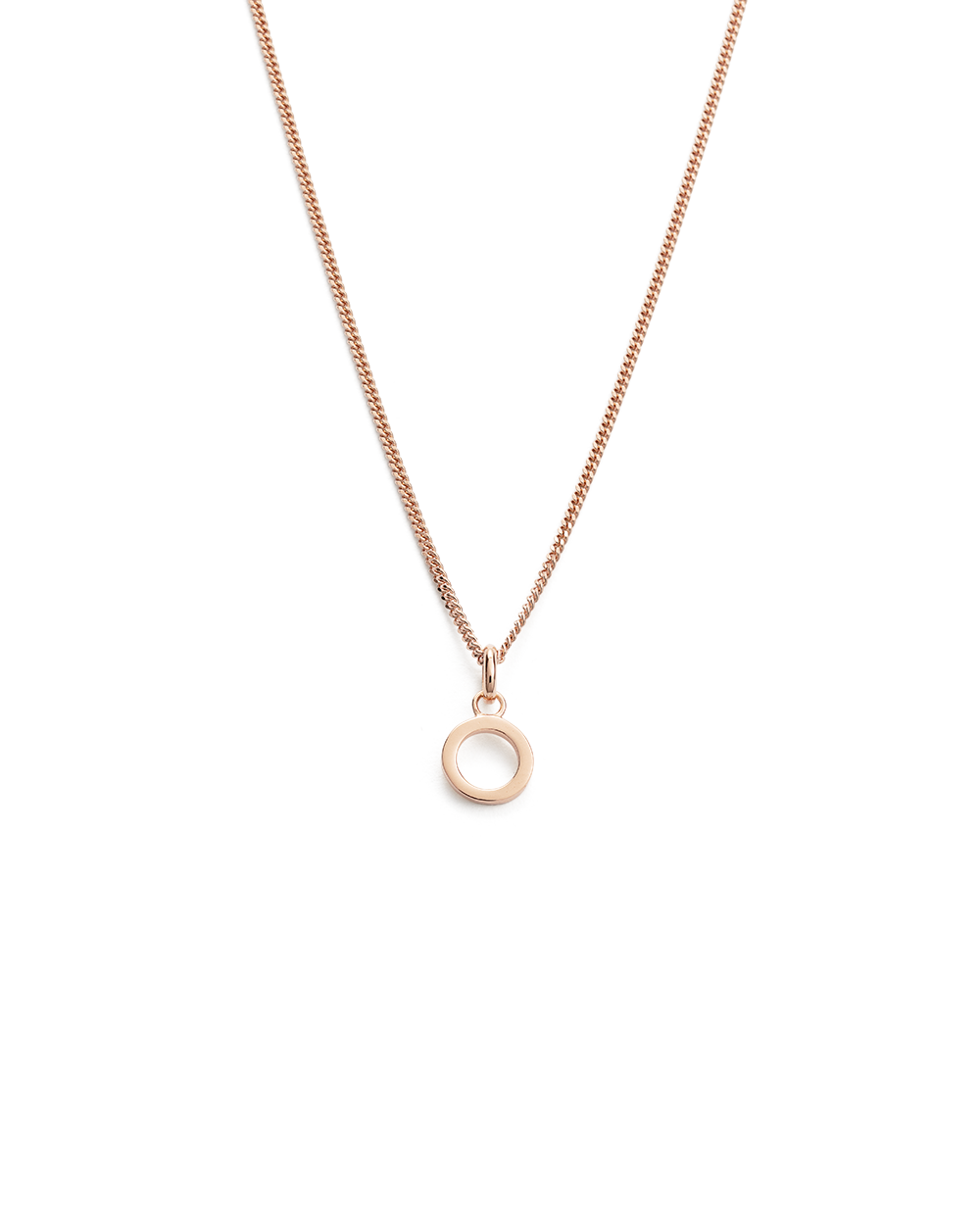 14k rose gold initial necklace deals