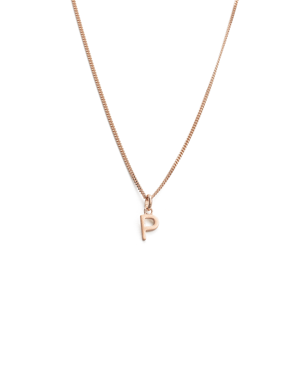 Letter c online necklace rose gold