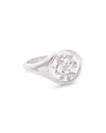 PISCES SIGNET RING (STERLING SILVER) - IMAGE 1