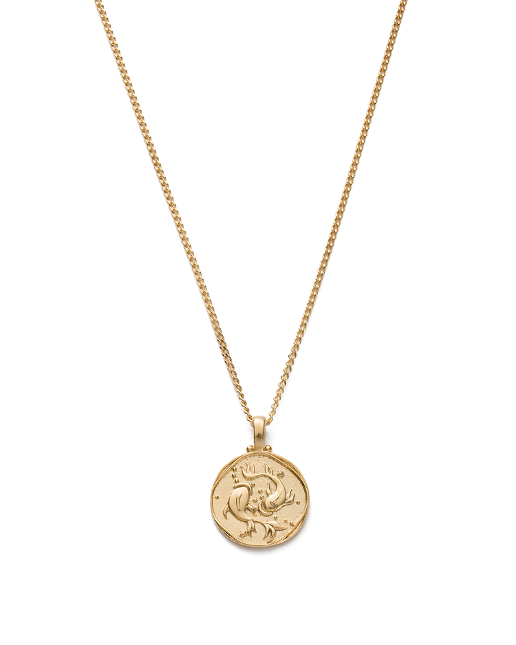 PISCES ZODIAC NECKLACE (18K GOLD VERMEIL) - IMAGE 1