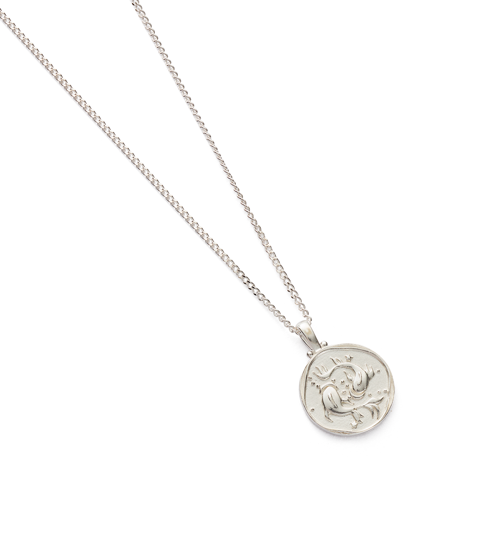 PISCES ZODIAC NECKLACE (STERLING SILVER) - IMAGE 3
