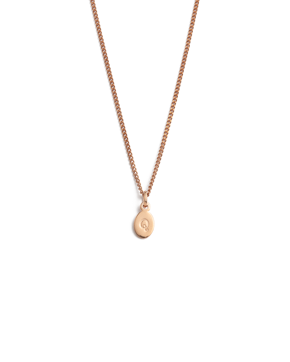 INITIAL NECKLACE A-Z (18K ROSE GOLD VERMEIL)