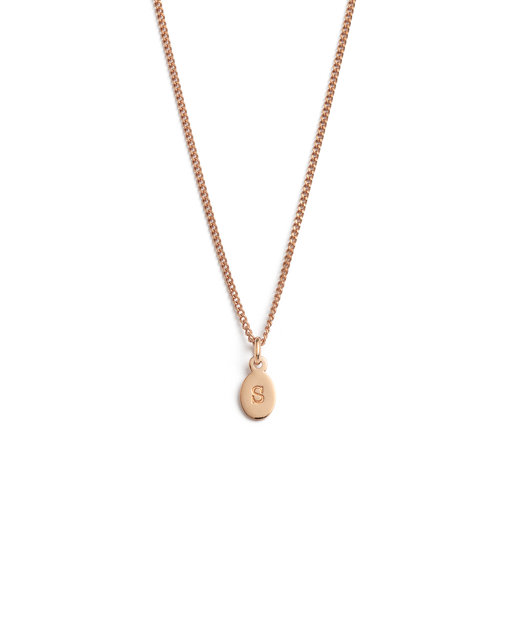 INITIAL NECKLACE A-Z (18K ROSE GOLD VERMEIL)