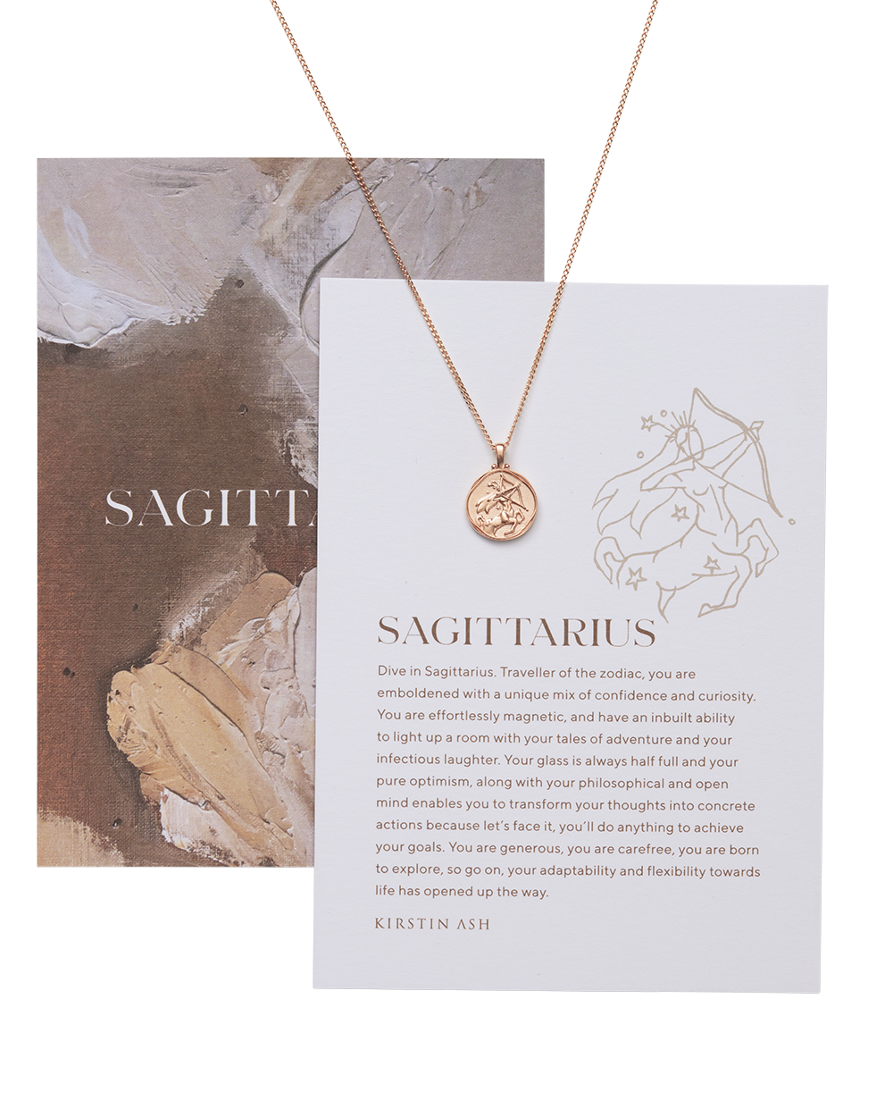 Buy Gold Sagittarius Zodiac Charm 10 Karat Gold With Optional Gold Chain  Double Sided Gifts for Sagittarius Zodiac Necklace Online in India - Etsy