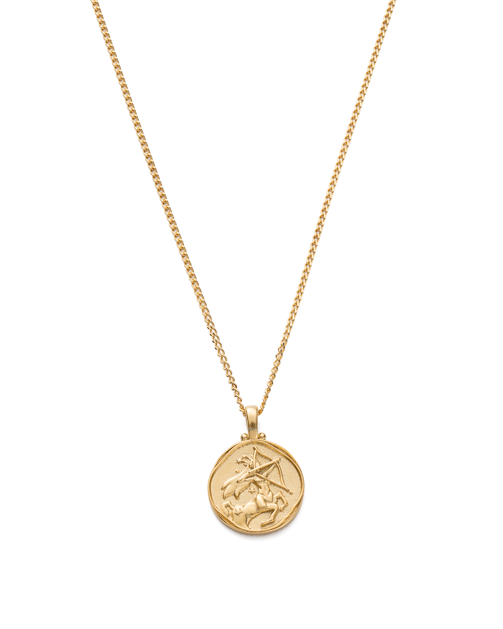 SAGITTARIUS ZODIAC NECKLACE 18K GOLD VERMEIL KIRSTIN ASH