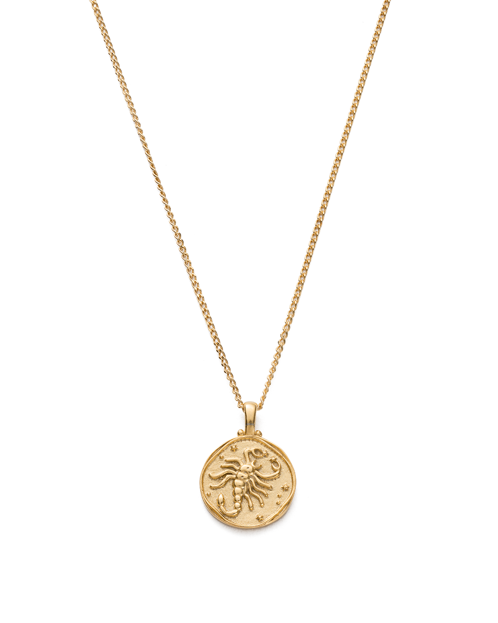 Gold scorpio top zodiac necklace