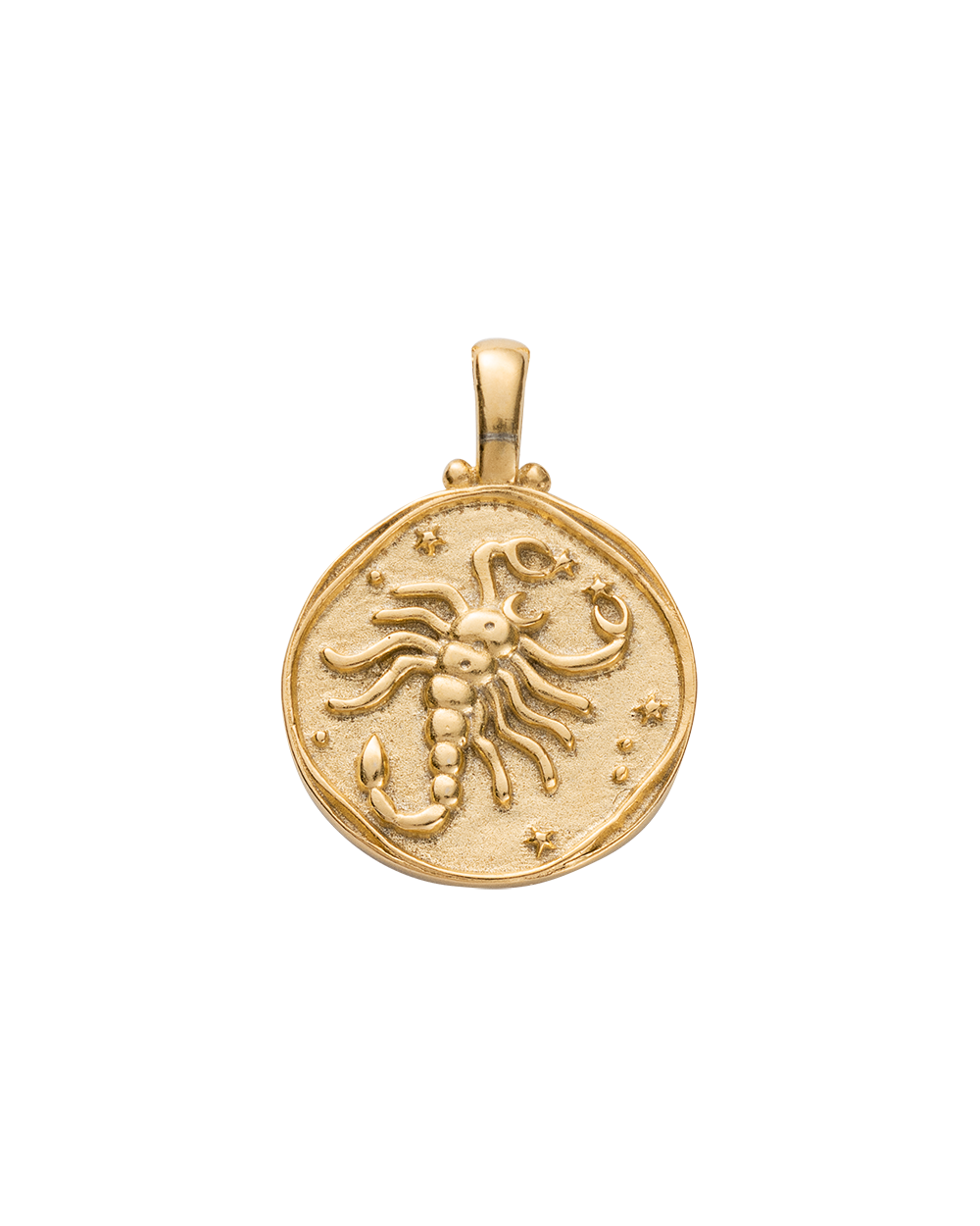 Scorpio Zodiac Laser Cut High Polish Gold Pendant