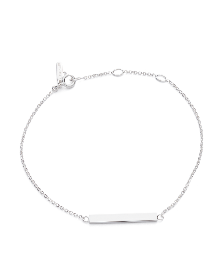 SENTIMENT BAR BRACELET (STERLING SILVER) - IMAGE 1