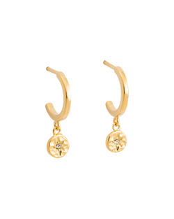 STAR COIN HOOPS (18K GOLD PLATED) IMAGE 1