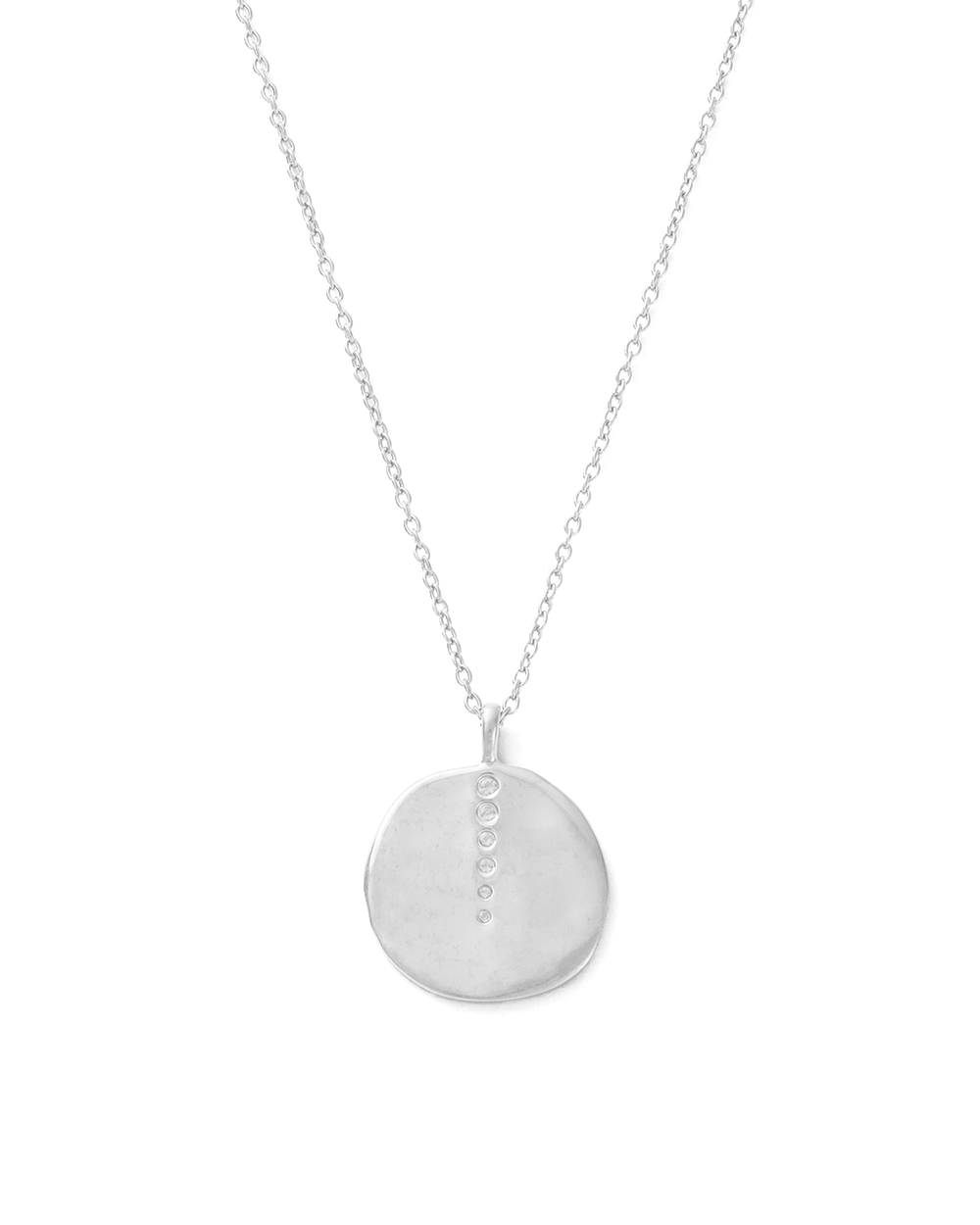 SUN LINES COIN NECKLACE (STERLING SILVER)