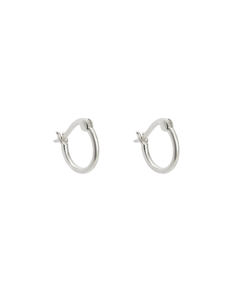 Small 8-16mm Sterling Silver Hoop Sleeper Earrings - Studio Jewellery Europe