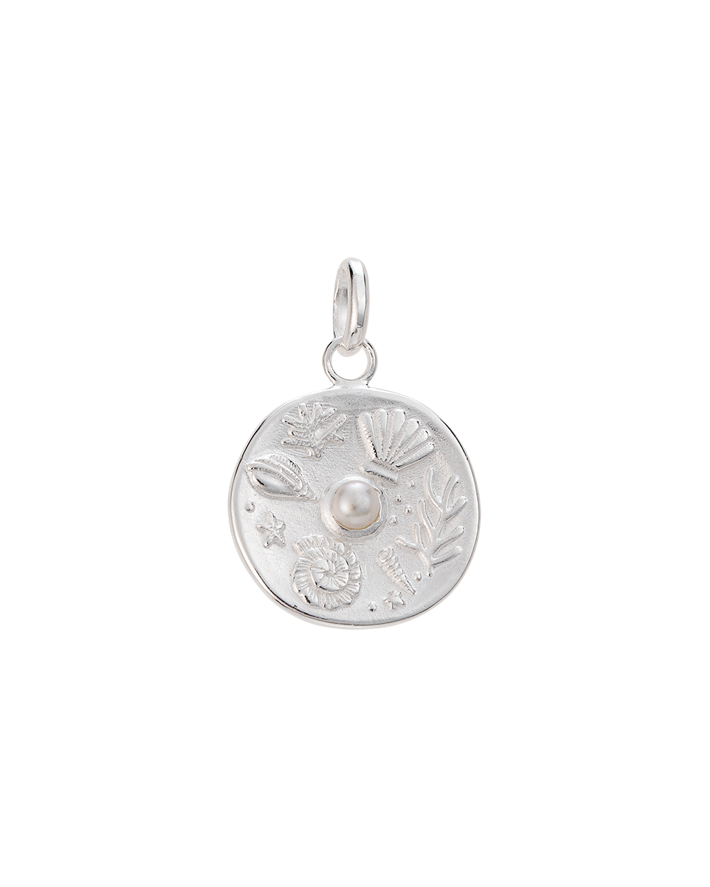 TINY BY THE SEA COIN STERLING SILVER