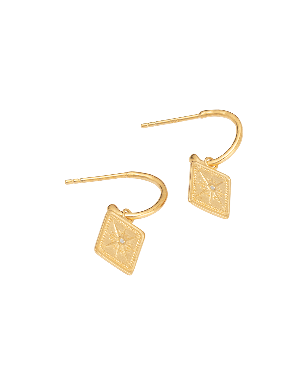 TRUE NORTH HOOPS (18K GOLD PLATED) - IMAGE 4