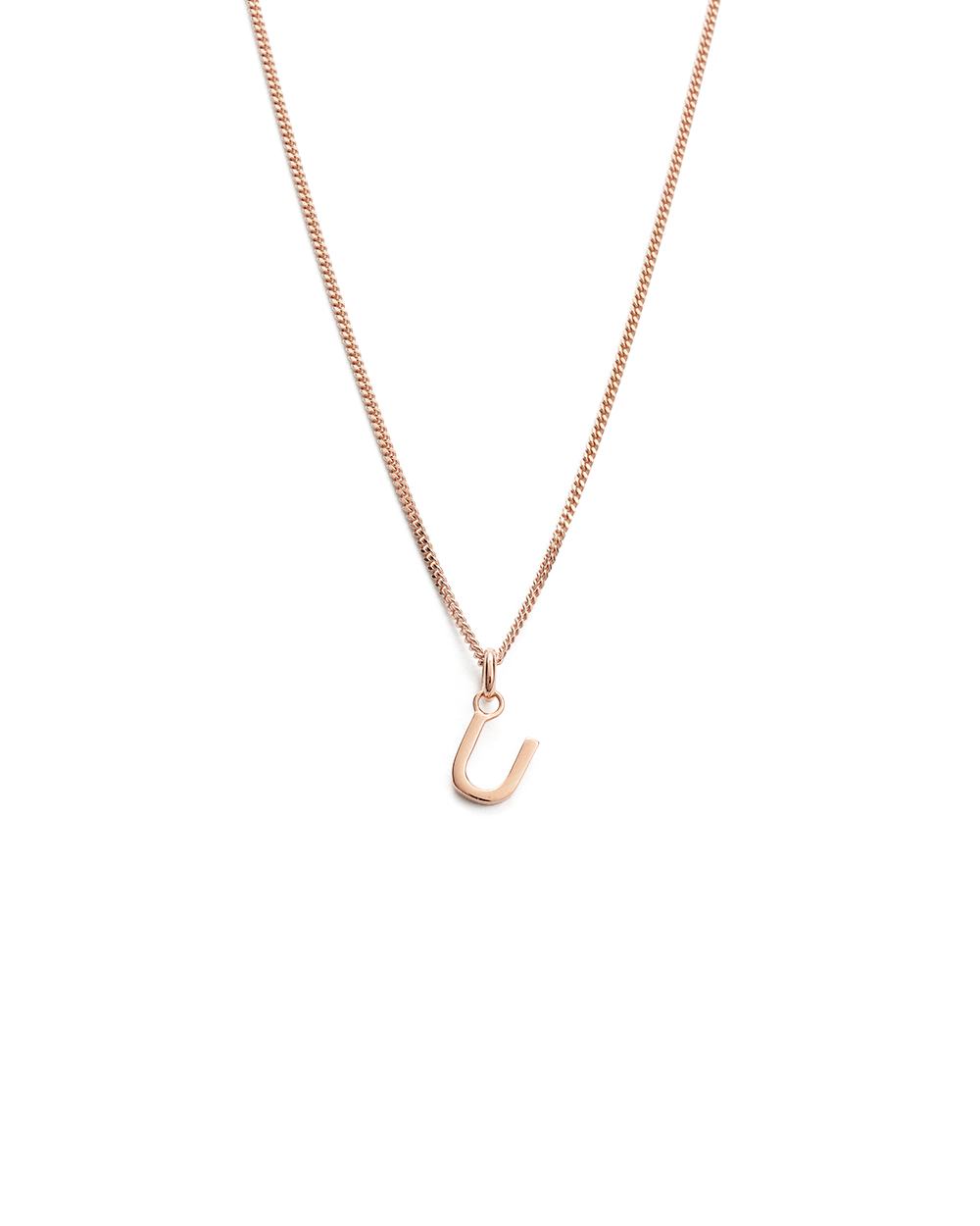 OUTLINE INITIAL NECKLACE A Z 18K ROSE GOLD VERMEIL KIRSTIN ASH
