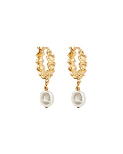 VACATION HOOPS (18K GOLD PLATED) IMAGE 1