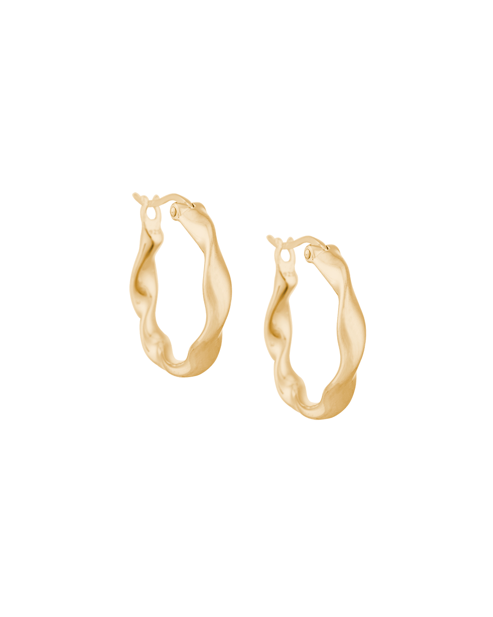 WAVE HOOPS (18K GOLD PLATED) - IMAGE 1