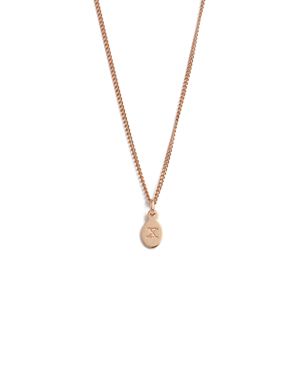 INITIAL NECKLACE A-Z (18K ROSE GOLD VERMEIL)