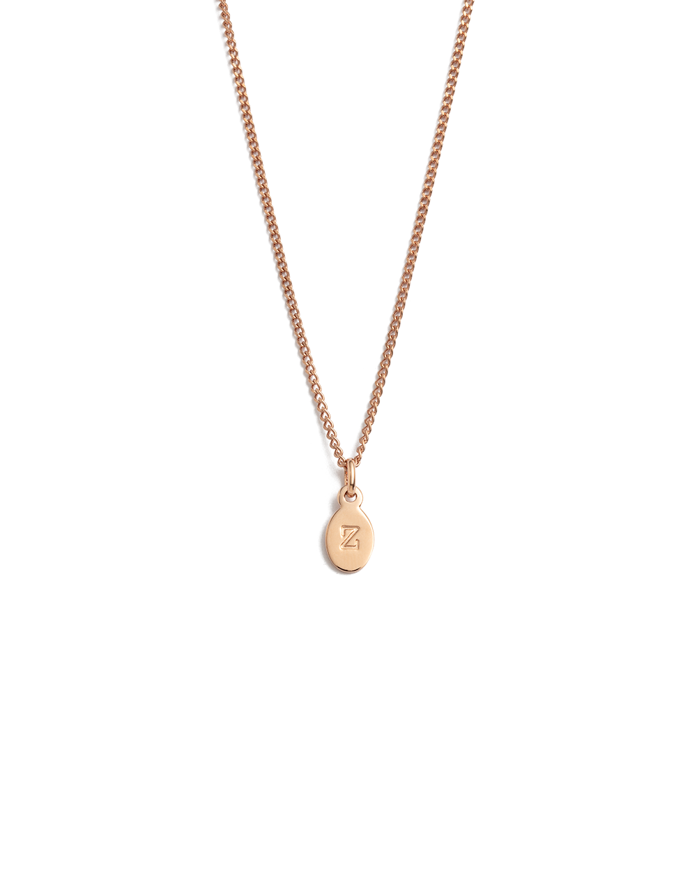 INITIAL NECKLACE A-Z (18K ROSE GOLD VERMEIL)